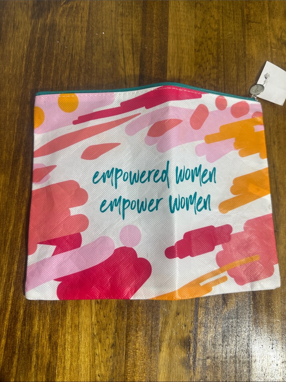Thrive Teal, Pink & Orange "Empowered Women" Cosmetic Pouch